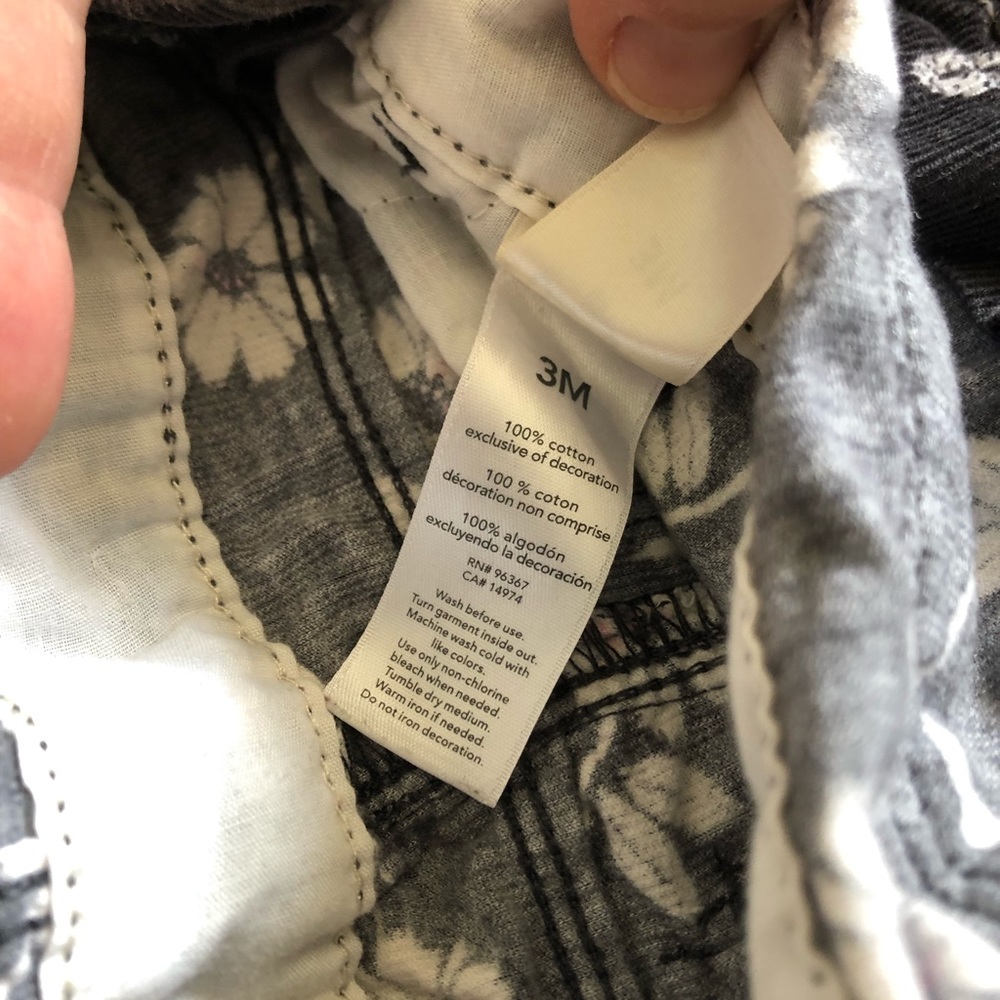 Floral OshKosh B’gosh overalls 3 months - Picture 3 of 4
